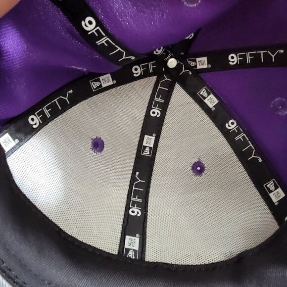 New Era NBA Los Angeles Lakers Purple Gold Snapback Hat Baseball Cap Kobe LeBron - Picture 8 of 11